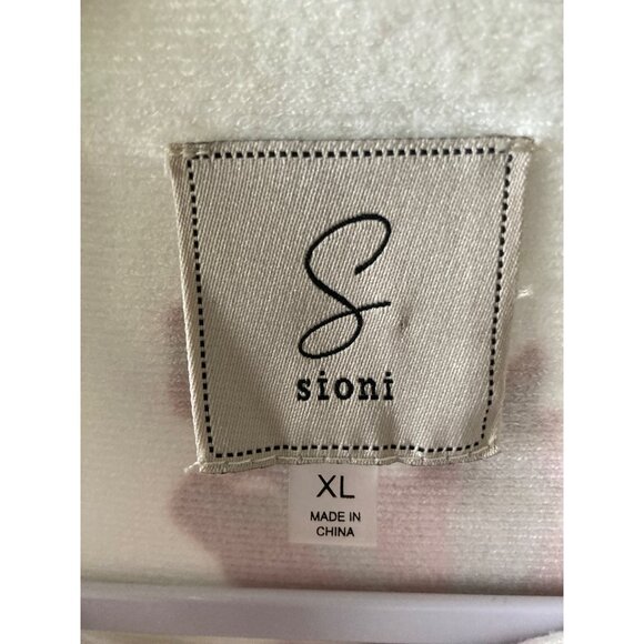 Sioni NWOT Mock Neck Sweater Beige with Floral X Large - Picture 3 of 6